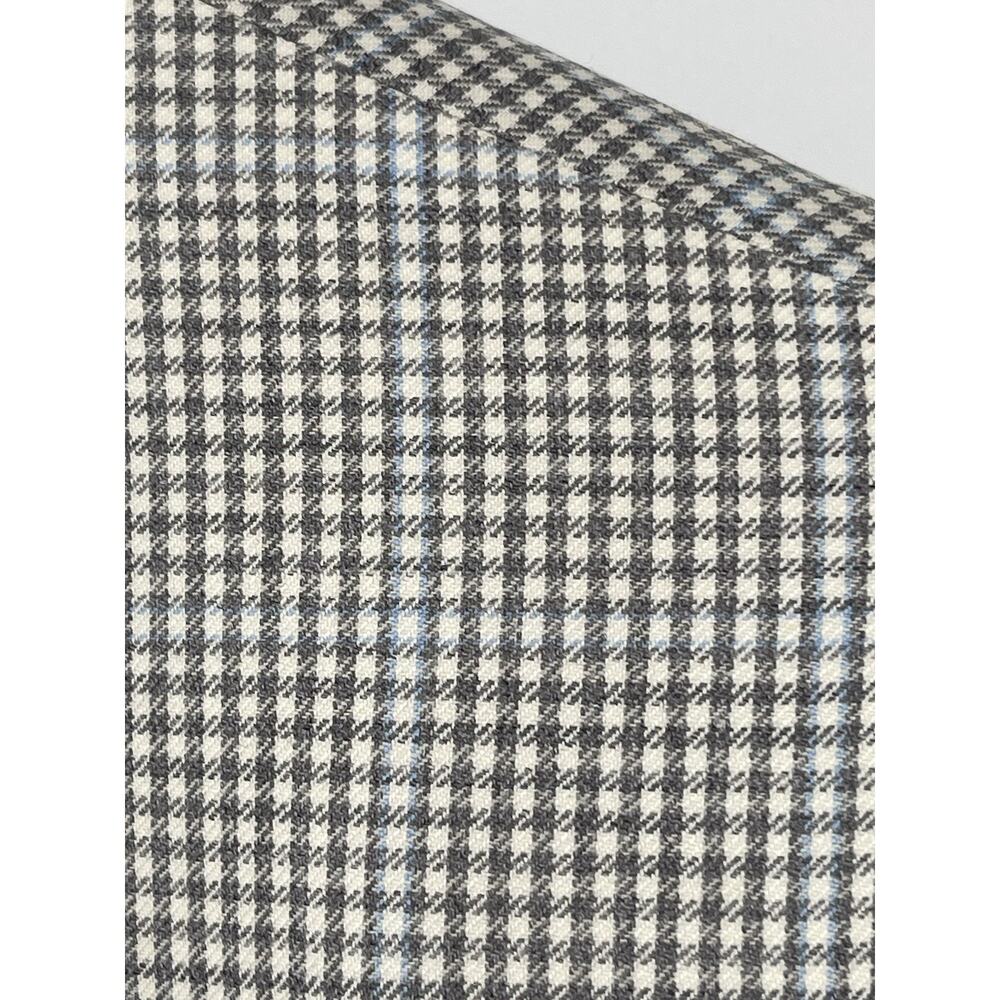 Peter Millar Sport Coat Blazer Houndstooth Windowpane Check Wool Size 42T - Picture 11 of 15